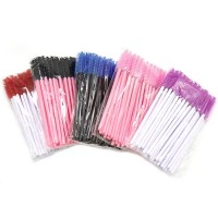 Nylon Plastic Disposable Eyelash Brush Spoolie Pink Gold Black Mascara  Lash Wands Cosmetic Eye Brush Eyelash Extension