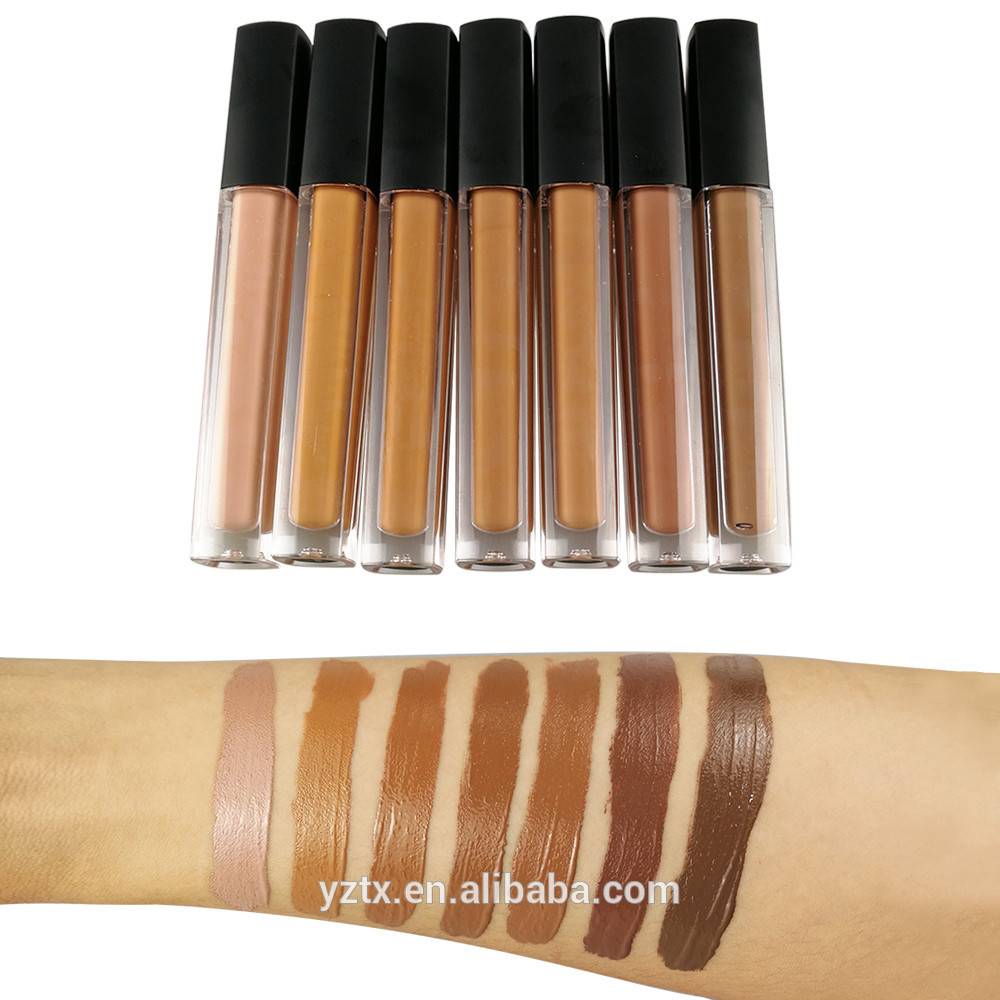 Wholesale cosmetic liquid concealer foundation empty plastic bottle container brush