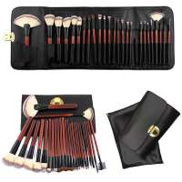 Custom logo Manufacturer wholesale wood handle Synthetic Hair 26Pcs Makeup Brushes Set cosmetic Foundation Brush Kit Maquillaje